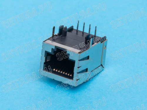 Разъем RJ-45 на плату, 8P8C, тип 16, экранированный Разъем RJ-45 на плату, 8P8C, тип 16, экранированный TJ16S-8P8C