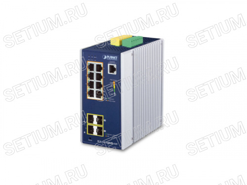 Промышленный управляемый L2+ коммутатор 8 портов PoE 1Гб/с + 2 слота SFP 1Гб/с + 2 слота SFP 2.5Гб/с