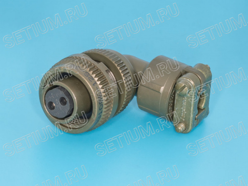 Разъём Amphenol серии MS  2 контакта, гнездо на кабель, прямой угол MS3108E-12S-3S