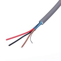 Кабель коммуникационный 3 провода, 26 AWG, бухта 50м, экранированный, серый SIN YU