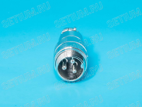 Разъем M16 3 контакта вилка на кабель, наружная резьба, тип GX16 AC-M16-3MA фото 5