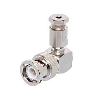 Разъем BNC штекер на кабель RG-174U, угловой, пайка BNC-LS174P