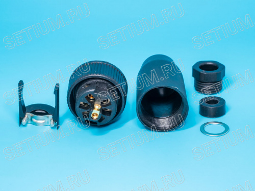 Разъем серии RD-24 7 контактов, вилка на кабель RD24F-7A фото 9