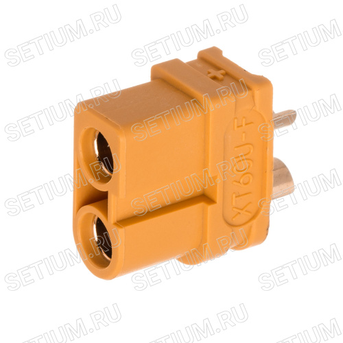 Разъем силовой XT60, 2 контакта, розетка на кабель XT60U-F.G.Y