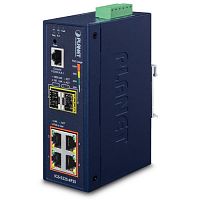 Промышленный управляемый L2+ коммутатор 4 порта PoE 1Гб/с + 2 слота SFP 1Гб/с