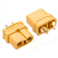 Разъем силовой XT60, 2 контакта, розетка на кабель XT60U-F.G.Y