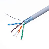 Кабель Витая пара 8 проводов, кат. 5е (PCnet),бухта 305м , экранированный , серый PCnet