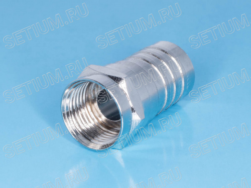 Разъем F вилка на кабель RG-6, обжимной F-C6P