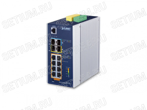 Промышленный управляемый L3 коммутатор 8 портов 1Гб/с PoE + 2 слота SFP 2.5Гб/с + 2 слота SFP 10Гб/с