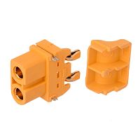 Разъем силовой XT60, 2 контакта, розетка на плату, угловой, SMD XT60PT-F.G.Y