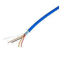 Кабель коммуникационный 4 провода, 28 AWG, бухта 50м, экранированный, синий SIN YU