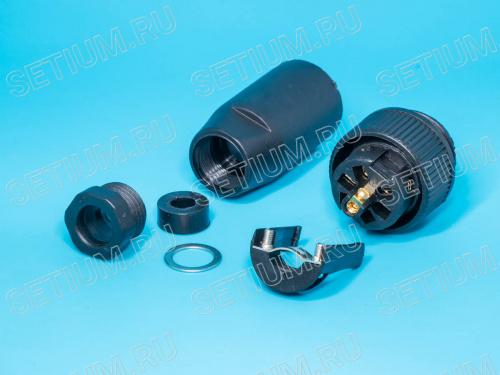 Разъем серии RD-24 7 контактов, вилка на кабель RD24F-7A фото 6