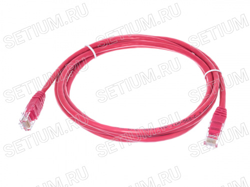 SC03-8P8C2-R Патч-корд (шнур) RJ-45 - RJ-45 кат.5е, 2м, красный