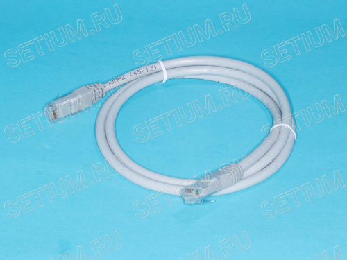 Патч-корд (шнур) RJ-45 - RJ-45 кат.6, 1м, серый SC06-8P8C1