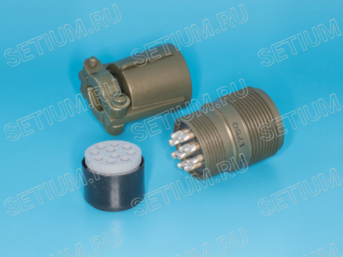 Разъём Amphenol серии MS 10 контактов, вилка на кабель, наружная резьба MS3101E-18-1P фото 2