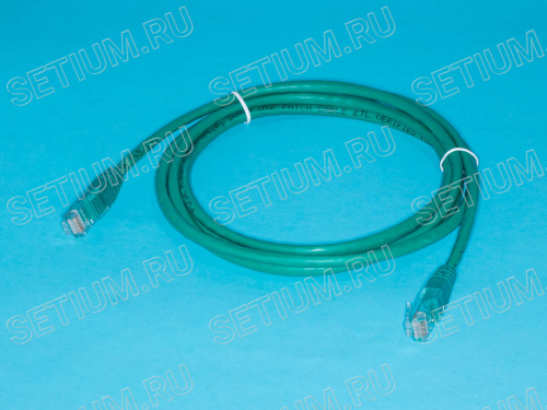 Патч-корд (шнур) RJ-45 - RJ-45 кат.5е, 2м, зеленый Патч-корд (шнур) RJ-45 - RJ-45 кат.5е, 2м, зеленый SC03-8P8C2-E