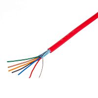 Кабель коммуникационный 6 проводов, 28 AWG, бухта 50м, экранированный, красный SIN YU