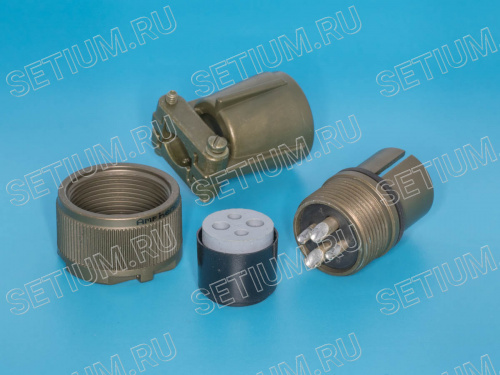 Разъём Amphenol серии MS 4 контакта, вилка на кабель фото 2 Разъём Amphenol серии MS 4 контакта, вилка на кабель MS3106E-16-9P фото 2