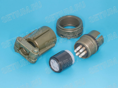 Разъём Amphenol серии MS  6 контактов, вилка на кабель MS3106E-14S-6P фото 2