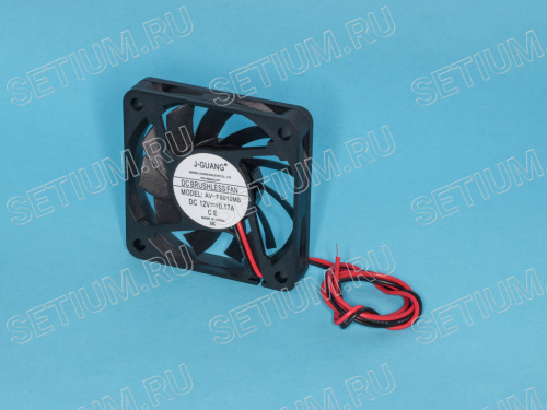 Вентилятор 60х60х10, 12В, 0.17А,  подшипник качения, AV-F6010MB CF60-10B