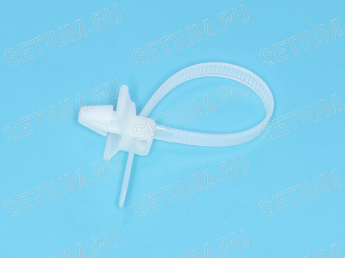 Стяжка 130x4,8мм с крепежным пистоном, белая, упак. 100 шт. PWV-130 фото 4