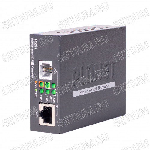 Медиаконвертер неуправляемый Planet  1 порт RJ-45 10/100 Мб/с,  1 порт RJ11 VDSL2 VC-231