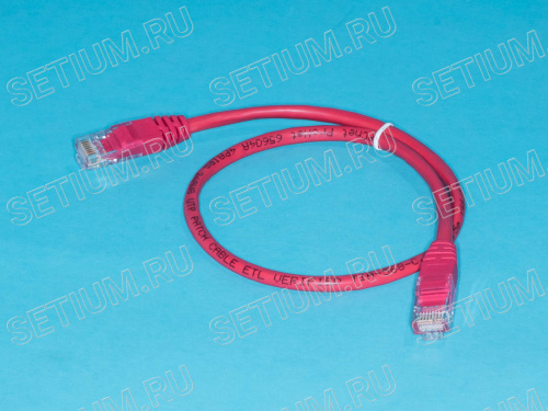 SC03-8P8C0.5-R Патч-корд (шнур) RJ-45 - RJ-45 кат.5е, 0,5м, красный