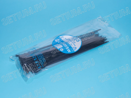 Стяжка 300х4,8мм с защитой от УФ, черная, упак. 100 шт. CV-300SW-UV фото 3