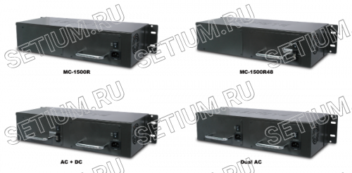 Planet Шасси для медиаконвертеров серии FT/GT/VC/VF, 15 слотов, 19', 220в АС, слот для резервного блока питания MC-1500R фото 3