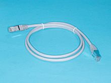 SC04-8P8C1 Патч-корд (шнур) RJ-45 - RJ-45 кат.5е, 1м, экранированный, серый