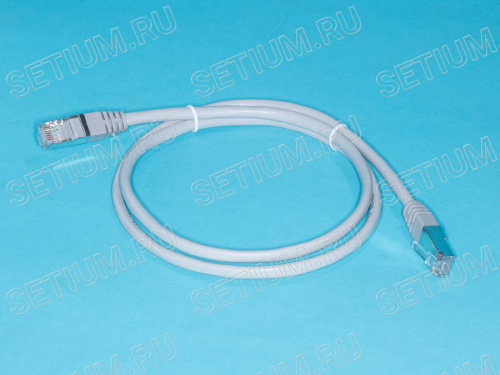 Патч-корд (шнур) RJ-45 - RJ-45 кат.5е, 1м, экранированный, серый Патч-корд (шнур) RJ-45 - RJ-45 кат.5е, 1м, экранированный, серый SC04-8P8C1