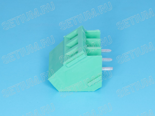 Клеммник с винтом 3 позиции, шаг 5,00мм, угловой, 60 градусов фото 4