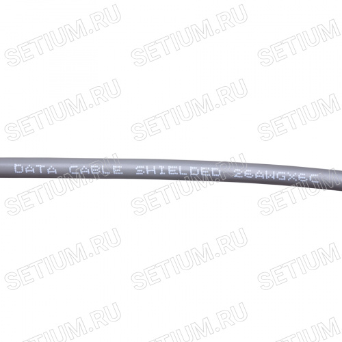 Кабель коммуникационный 6 проводов, 26 AWG, бухта 50м, экранированный, серый фото 2