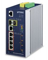 Промышленный управляемый L2+ коммутатор 4 порта 1Гб/с PoE++ 1 порт 1Гбит/с 2 слота SFP 1Гб/с