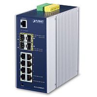 IGS-12040MT Промышленный управляемый L2+ коммутатор 8 портов 1Гб/с 2 SFP 1Гб/с 2 SFP 2.5 Гб/с