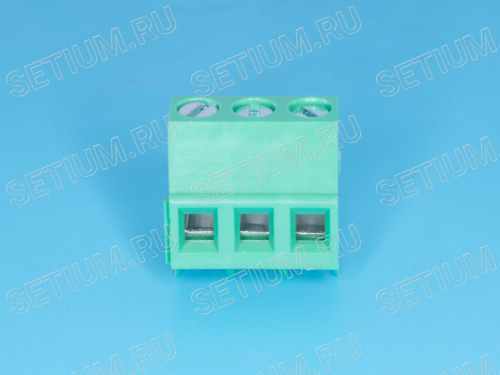 Клеммник с винтом 3 позиции, шаг 5,00мм, угловой, 60 градусов фото 2