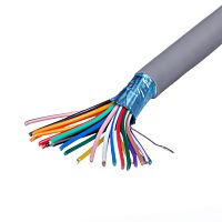 Кабель коммуникационный 25 проводов, 26 AWG, бухта 50м, экранированный, серый 