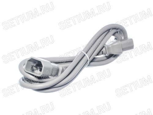 Кабель (шнур) питания 220В C13 - C14, ИБП-системный блок, серый, 10А, 1,8м