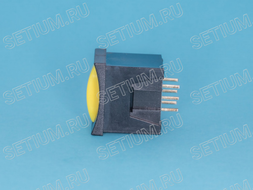 Кнопка мини без фиксации, желтая в черном корпусе фото 3 Кнопка мини без фиксации, желтая в черном корпусе PSM2-0-Y-B фото 3