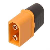 Разъем силовой XT60, 2 контакта, штекер на кабель с кожухом XT60H-M.G.Y