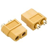 Разъем силовой XT60, 2 контакта, розетка на плату XT60PB30-F.G.Y