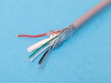 Кабель сигнальный  2 провода 24 AWG + 2 провода 28 AWG, бухта 50 м, без витья, серый 