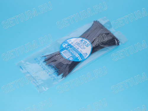 Стяжка 200x2,5мм с защитой от УФ, черная, упак. 100 шт. CV-200MW-UV фото 3