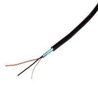 Кабель коммуникационный 2 провода, 28 AWG, бухта 50м, экранированный, черный SIN YU
